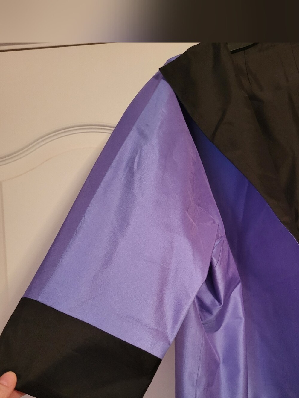 Reversable Purple & Black Satin Open Jacket - Picture 5 of 5